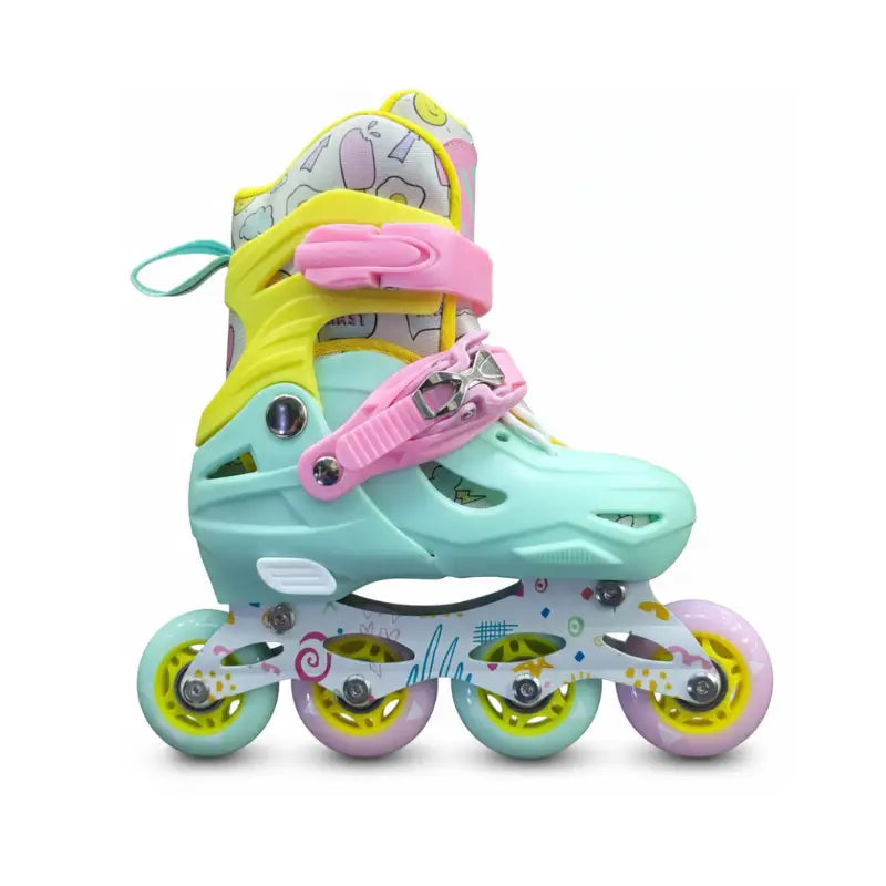 Combo Infantil Vroller Sweet Confeti - Verde/Amarillo / S/20-21.5 - Patines