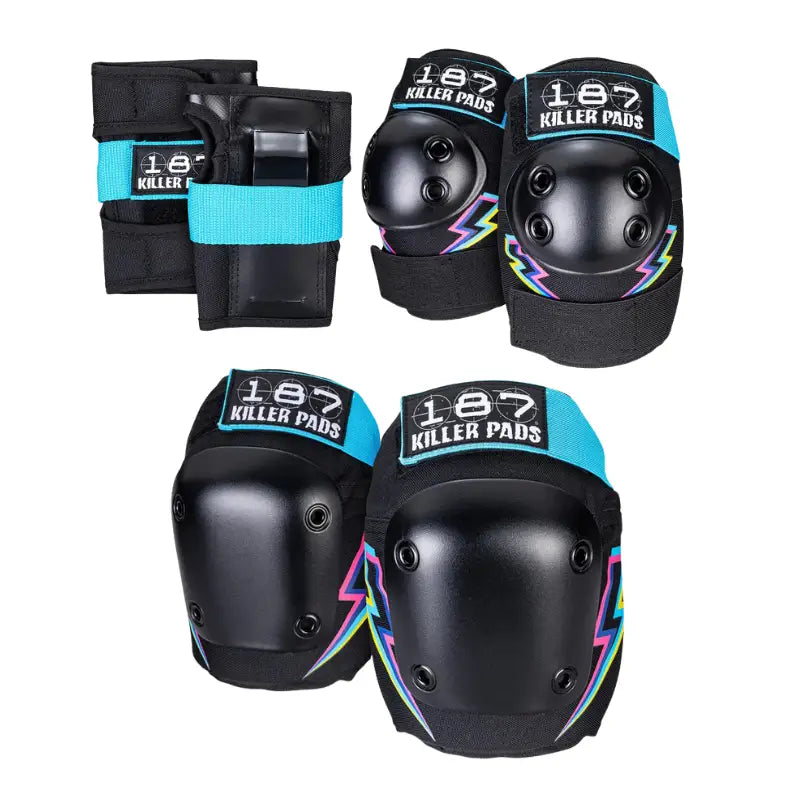 Kit de Protecciones Killer Pads 187 Electric Bolt - JR - Protecciones para patinaje sobre ruedas y en línea