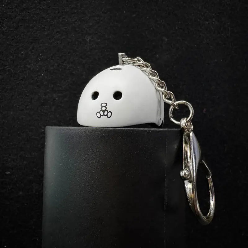 Mini llaveros de Triple Eight - Casco Blanco - llaveros