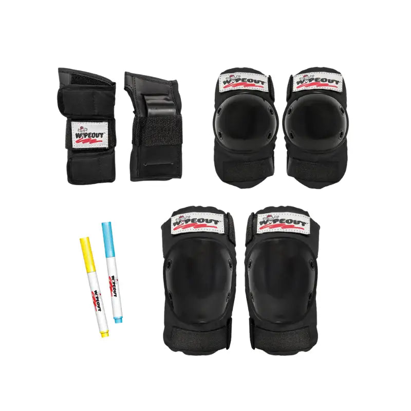 Protecciones Wipeout Infantiles - Negro / 5 + - Protecciones