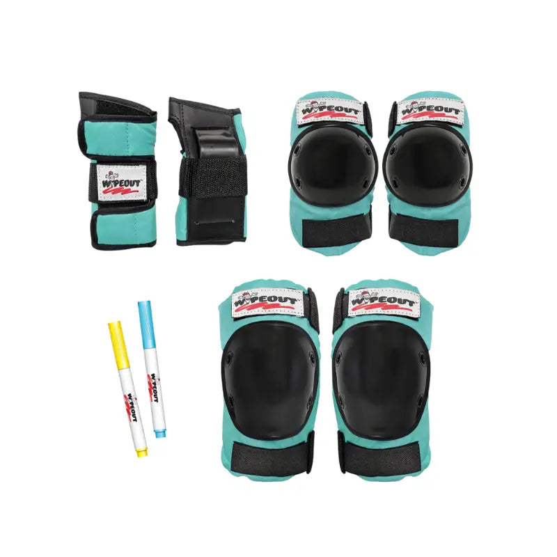 Protecciones Wipeout Infantiles - Verde Azulado / 5 + - Protecciones