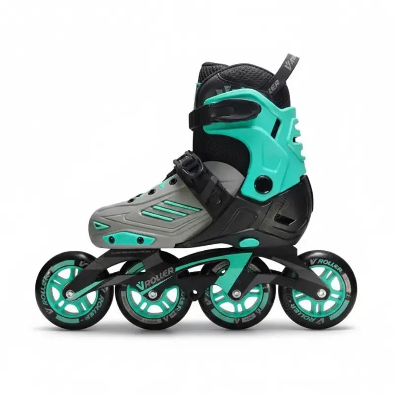 VROLLER Ajustables 90/100 - Gris / Menta / 21-23 - Patines en línea