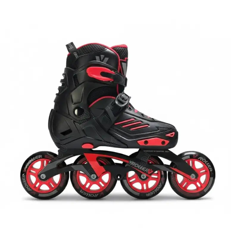 VROLLER Ajustables 90/100 - Negro/ rojo / 21-23 - Patines en línea