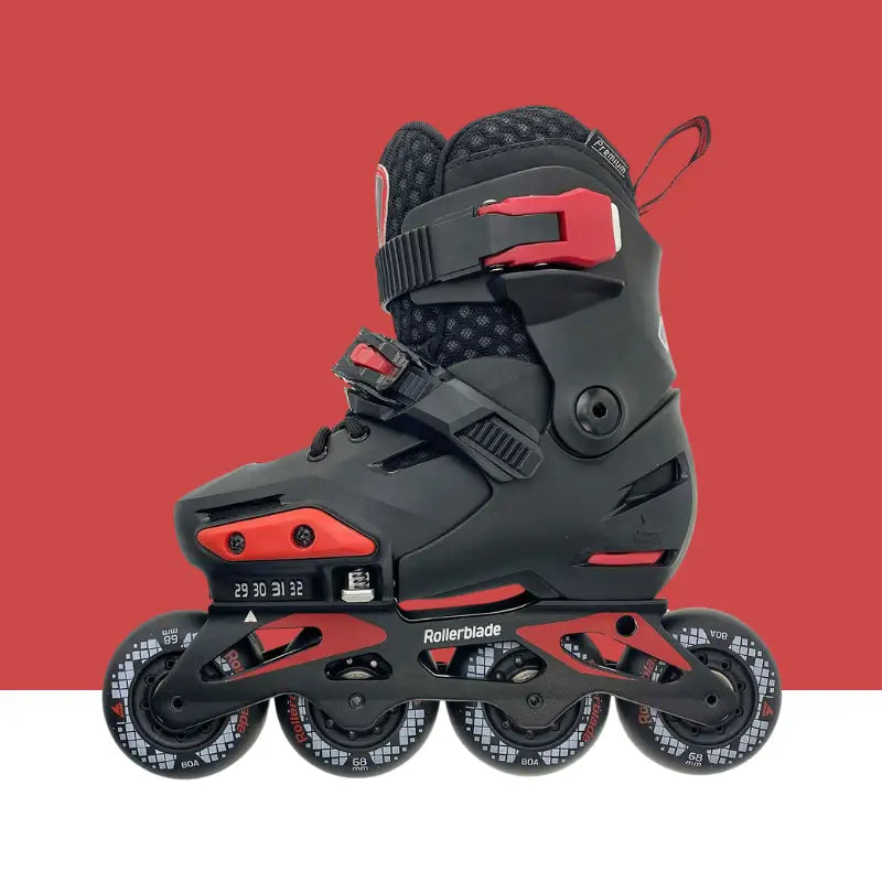 APEX y G de ROLLERBLADE Patines Ajustables Infantiles - 17-20 / Negro/Rojo en línea