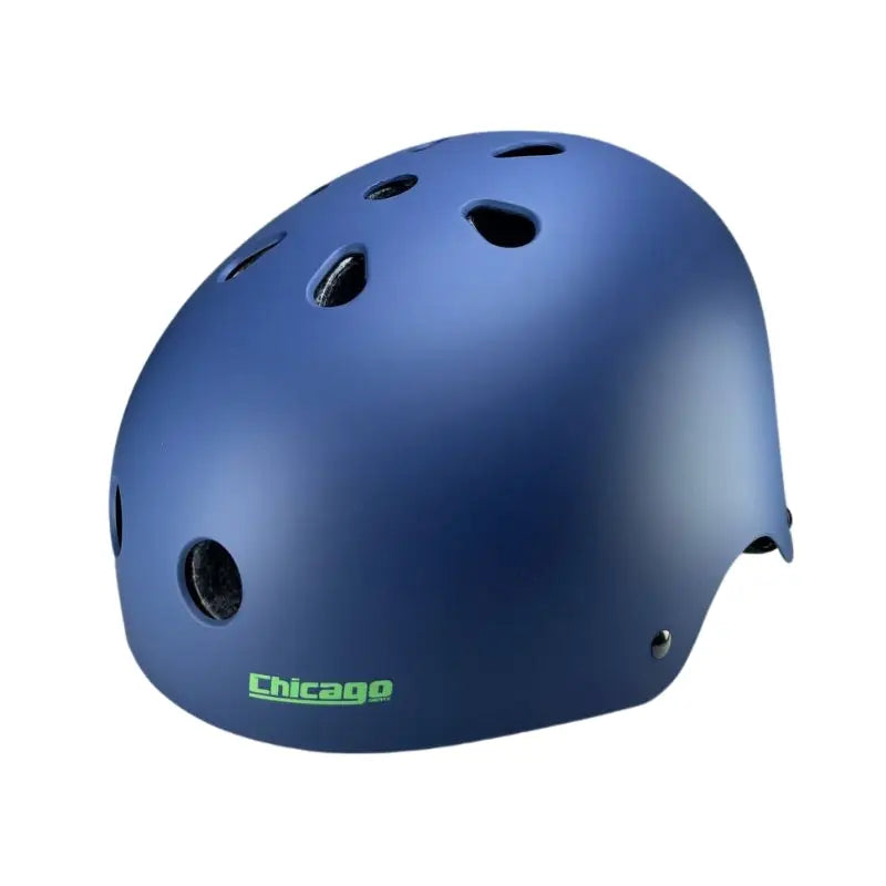 Casco Chicago Ajustable - M / Azul marino vivos verdes Protecciones para patinaje sobre ruedas y en línea