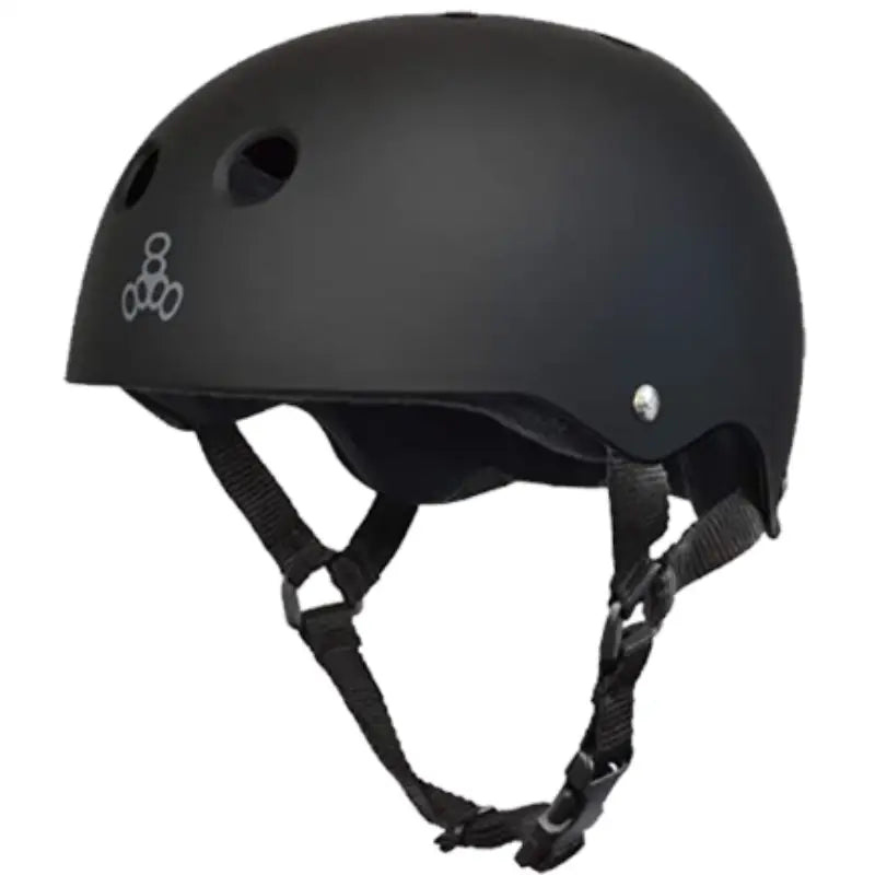 Casco Triple Eight Black/Grey Dual Certified Sweatsaver - S/M Protecciones para patinaje sobre ruedas y en línea