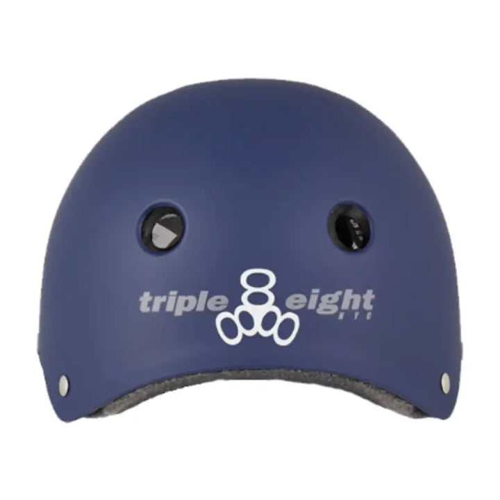 Casco Triple Eight Navy Rubber Dual certified - Protecciones para patinaje sobre ruedas y en línea