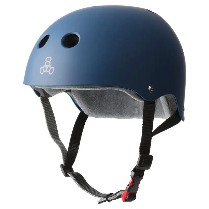 Casco Triple Eight Navy Rubber Dual certified - S/M Protecciones para patinaje sobre ruedas y en línea