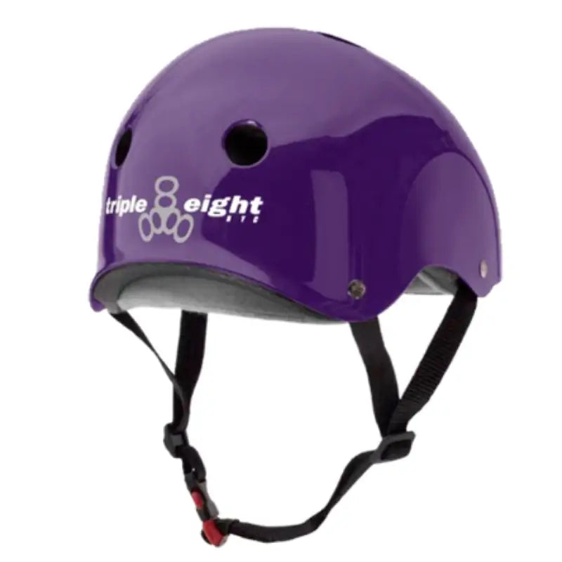 Casco Triple Eight Purple Certified Sweatsaver - Protecciones para patinaje sobre ruedas y en línea