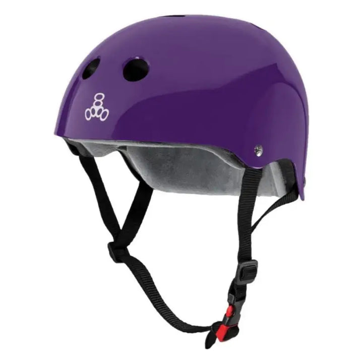 Casco Triple Eight Purple Certified Sweatsaver - S/M / Protecciones para patinaje sobre ruedas y en línea