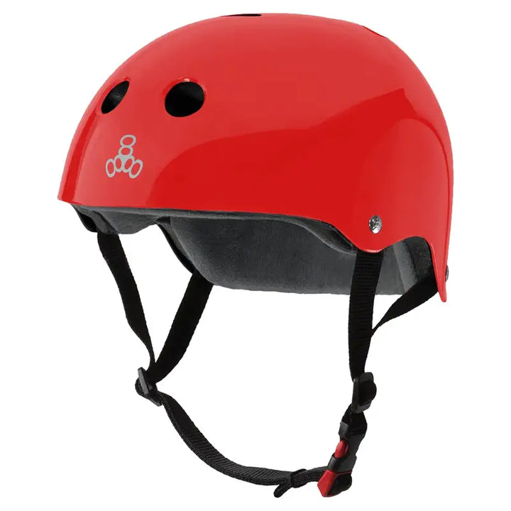 Casco Triple Eight Red/Grey Certified Sweatsaver - S/M Protecciones para patinaje sobre ruedas y en línea