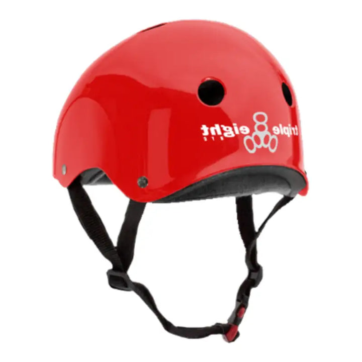 Casco Triple Eight Red/Grey Certified Sweatsaver - S/M Protecciones para patinaje sobre ruedas y en línea