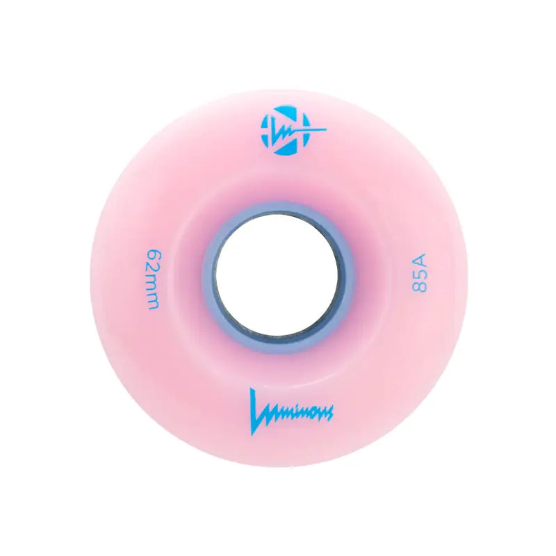 Led Quad Wheel 62 mm Luminous - Pink Light Blue Protecciones para patinaje sobre ruedas y en línea