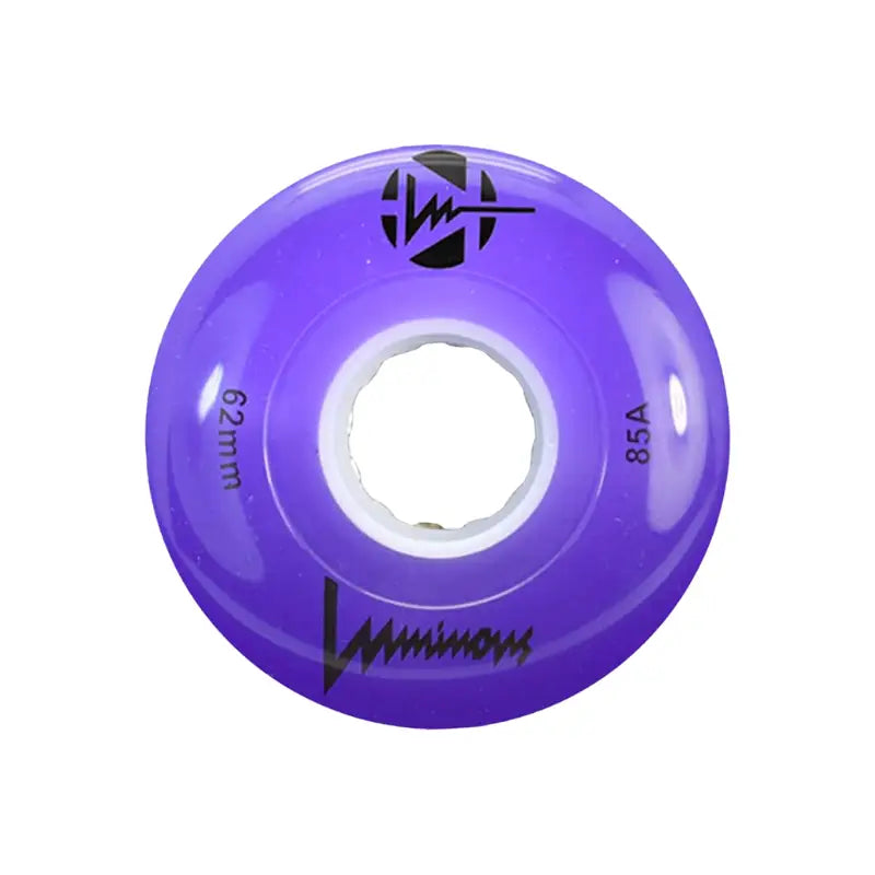 Led Quad Wheel 62 mm Luminous - Purple Protecciones para patinaje sobre ruedas y en línea