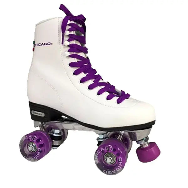 Patines Clásicos Chicago Modelo Clasic - 21 / Blanco/Morado de cuatro ruedas