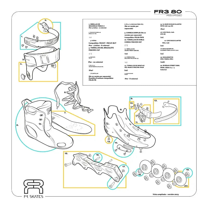 PATINES FR3 80 BLUE - patines