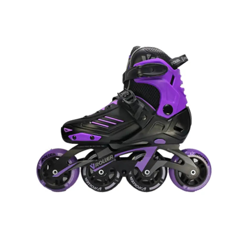 Patines VROLLER Ajustables 90 / 100 - Morado/ negro 21-23