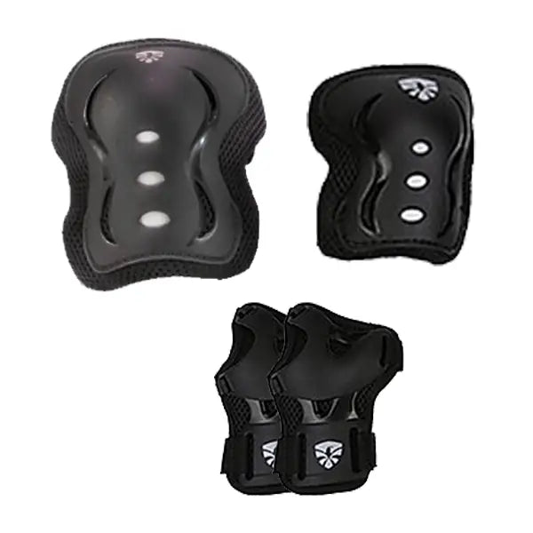 Protecciones Infantiles Flying Eagle V5 - S / Negro para patinaje sobre ruedas y en línea