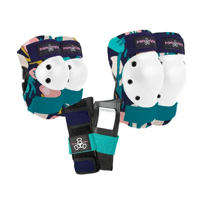 Protecciones Triple 8 Saver Series 3-Pack - Jr / FLORAL para patinaje sobre ruedas y en línea