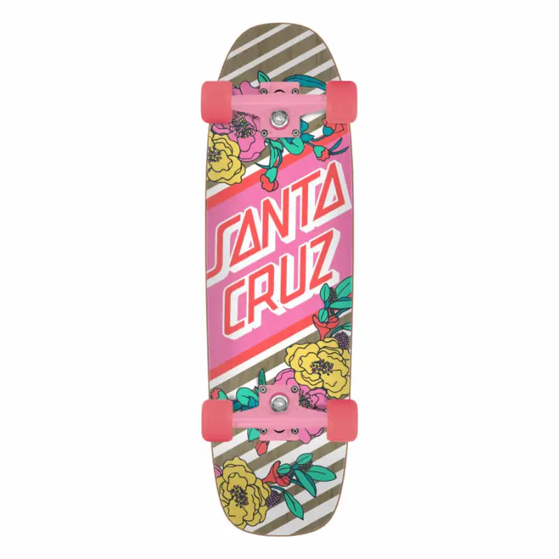 Tabla Santa Cruz Floral Stripe - Patineta