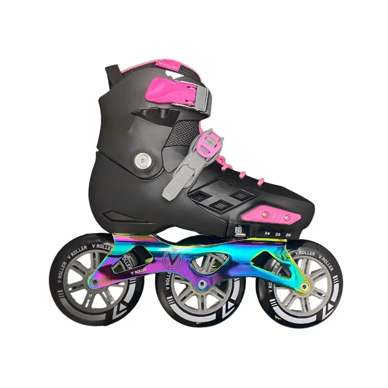 VROLLER 110 X-1 - Negro/Rosa / 22-24 patines de 3 ruedas