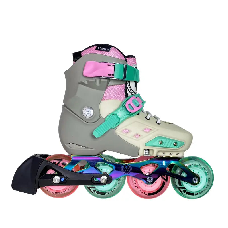 VROLLER 80 X-1 - GREY/PINK / 22-24 Patines en línea