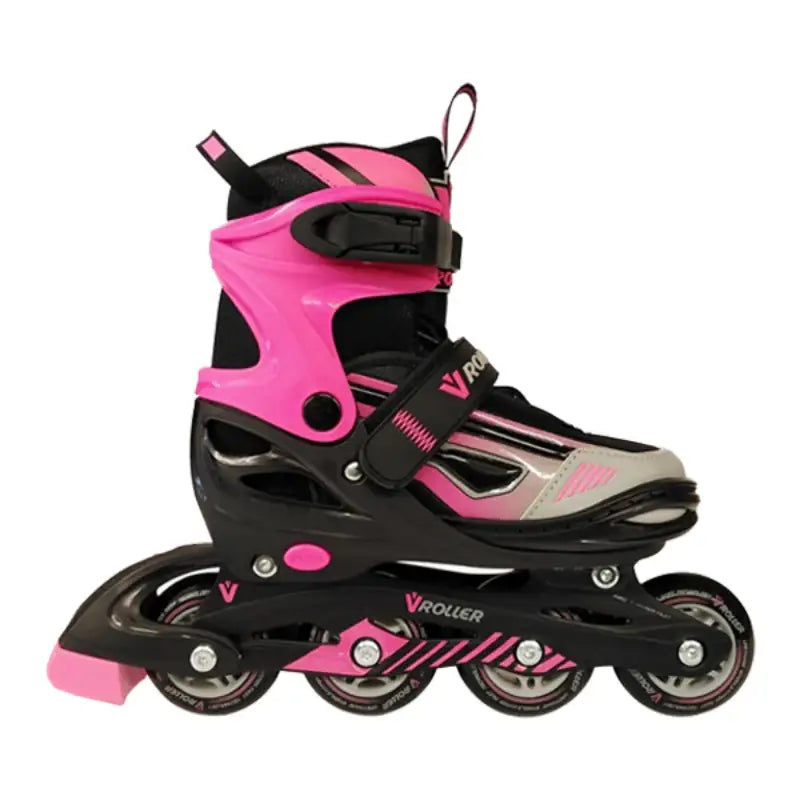 VROLLER Patines Ajustables Infantiles para Uso Recreativo - 24-26.5 / Negro/Rosa en línea